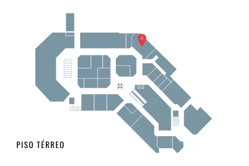Localização da loja Euro Colchões no mapa do D&D Shopping