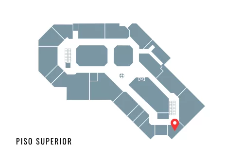 Localização da loja Ortobom no mapa do D&D Shopping