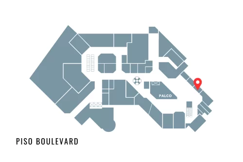 Localização de Patroni no shopping