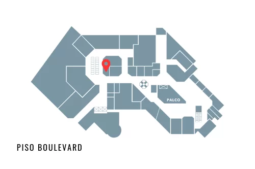 Localização da loja Usual Design no mapa do D&D Shopping
